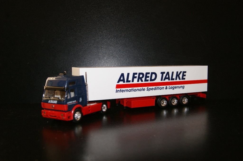 889 herpa mercedes sk eurocab alfred talke 1:87 truck trein, Ophalen of Verzenden, Zo goed als nieuw, Bus of Vrachtwagen, Herpa