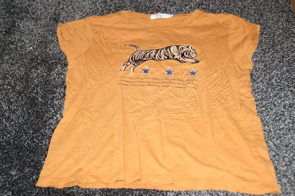 T-shirt met tijger, Overige kleuren, Ophalen of Verzenden, Gedragen, Maat 36 (S)