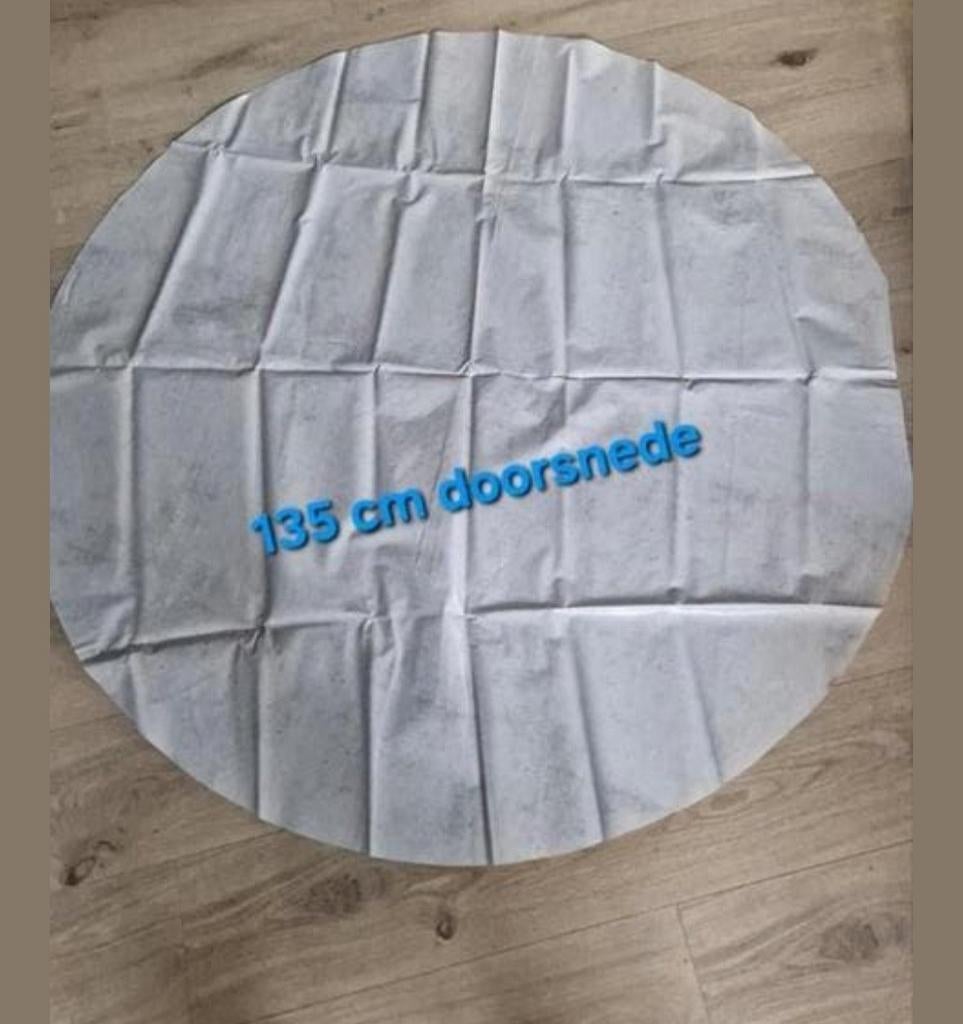 Rond tafellaken 135 cm - Afneembaar met vochtig doekje, Ophalen of Verzenden, Gebruikt, Rond
