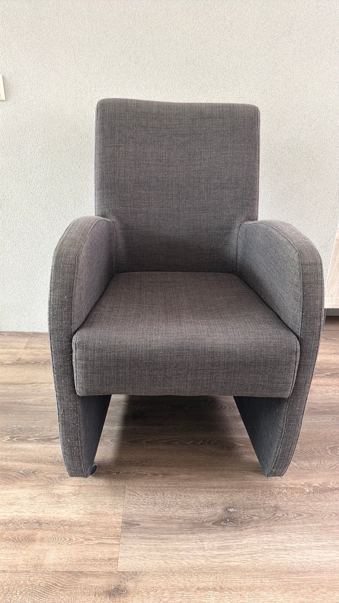 Te koop grijze fauteuil op wieltjes, Ophalen, Gebruikt, Eén, Stof