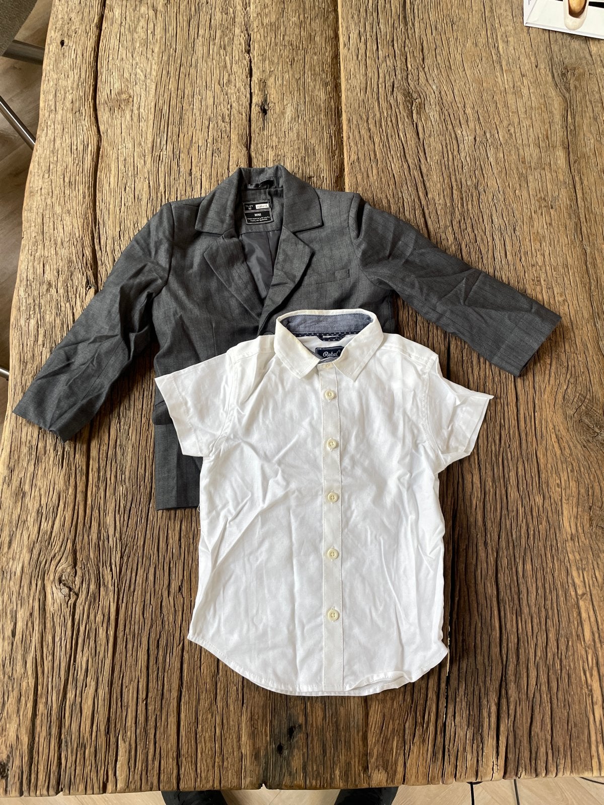 Rebel by Primark overhemd en colbert set 98cm, Ophalen of Verzenden, Gebruikt, Jongen, Setje