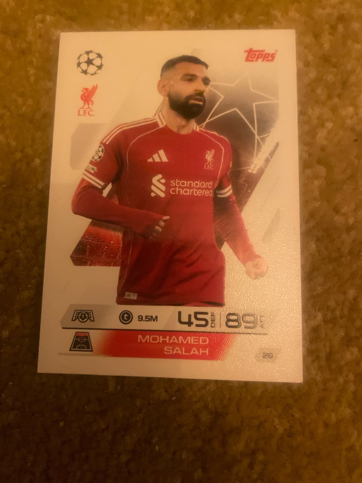 Mohamed Salah Topps Match Attax Spelerskaart Liverpool FC, Verzamelen, Ophalen of Verzenden, Zo goed als nieuw, Buitenlandse clubs