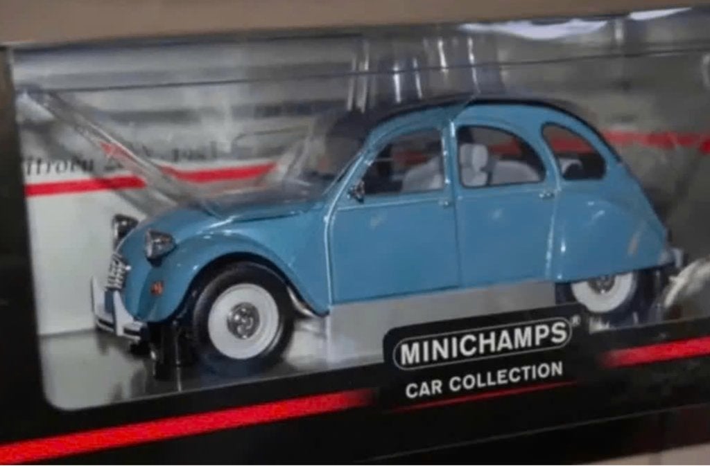 1:18 CITROEN 2CV 1983 blue Minichamps in box WRH, Hobby en Vrije tijd, Modelauto's | 1:18, Verzenden, Zo goed als nieuw, Auto