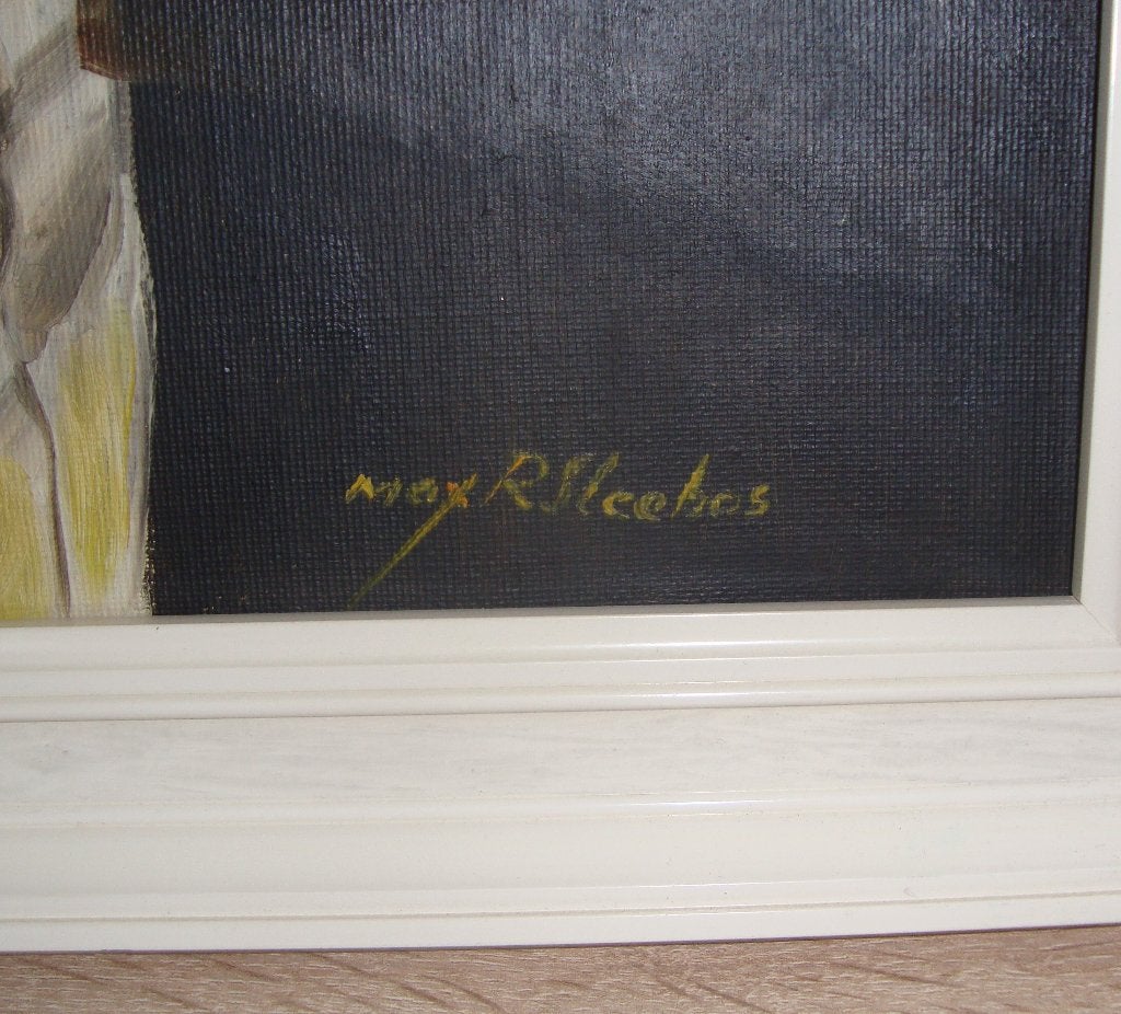 Olieverfschilderij 'Oude Vrouw' gesigneerd Max R. Hecker, Antiek en Kunst, Ophalen of Verzenden