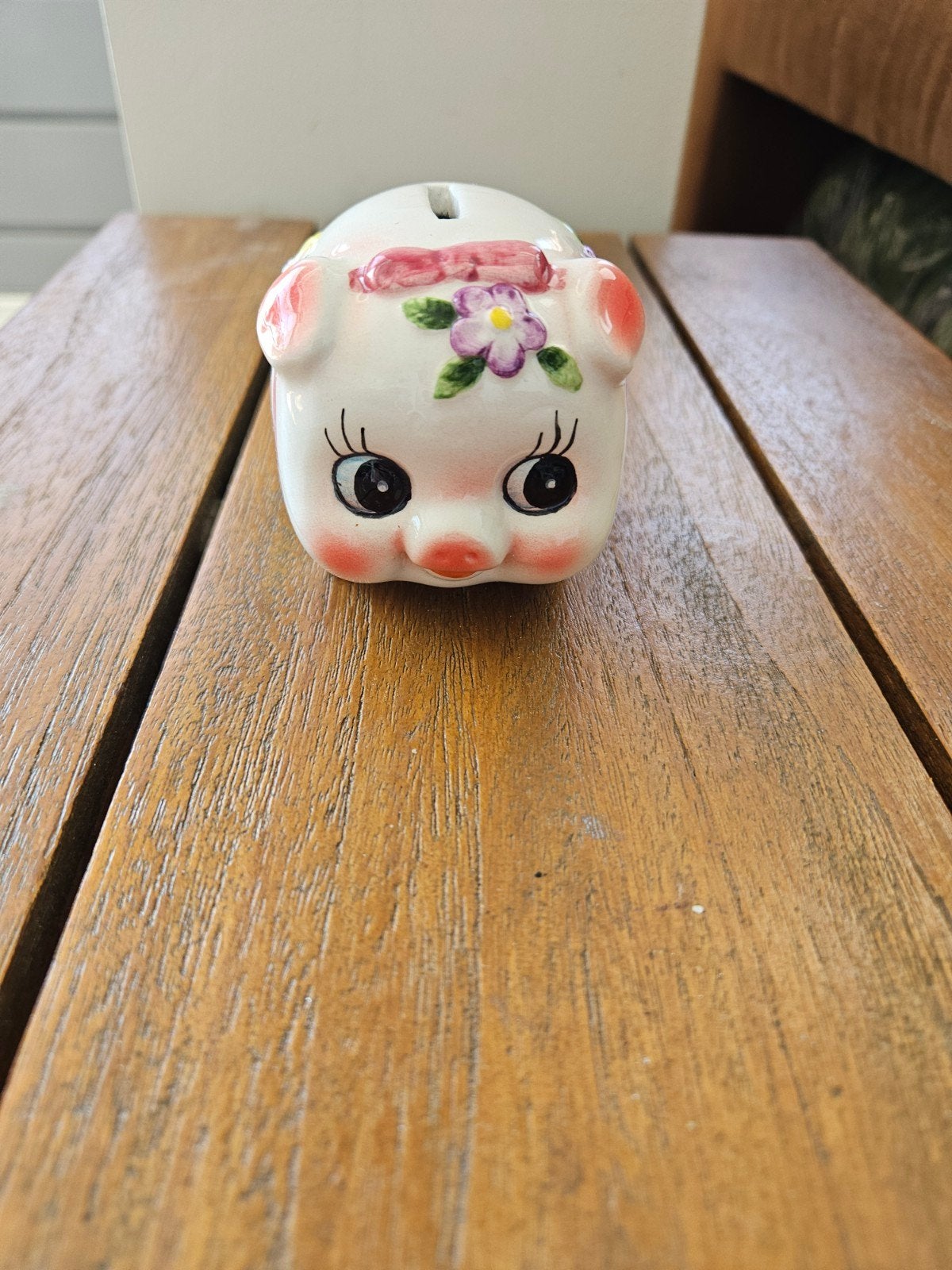 Schattig spaarvarkentje voor 5, 10 en 20 cent muntjes, Verzamelen, Ophalen of Verzenden, Gebruikt, Steen, Aardewerk of Keramiek