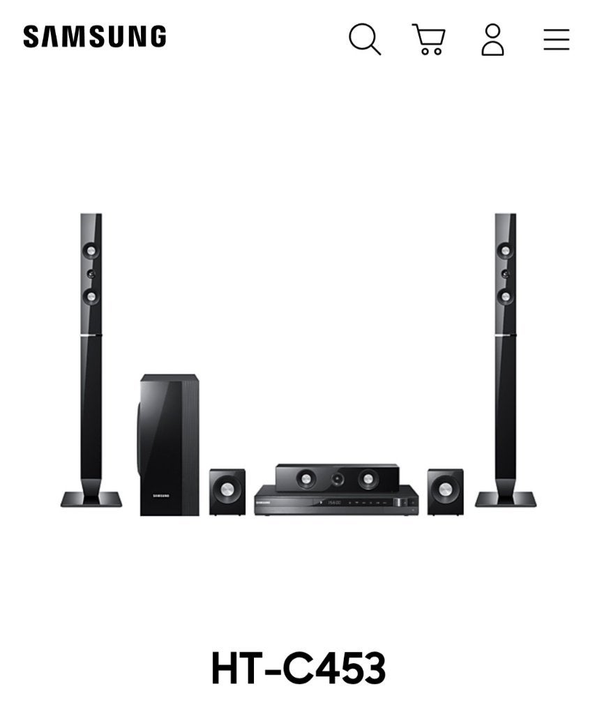 Samsung Dolby Surround set HT C453, Gebruikt, Blu-ray-speler, 70 watt of meer, 5.1-systeem