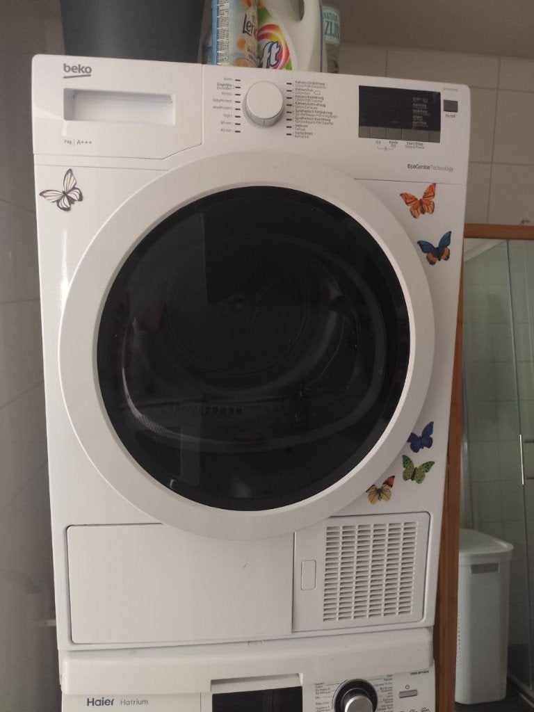 Beko warmtepomp droger – 7 kg – (A+++) goed werkend, Ophalen, 6 tot 8 kg, Gebruikt, Minder dan 85 cm