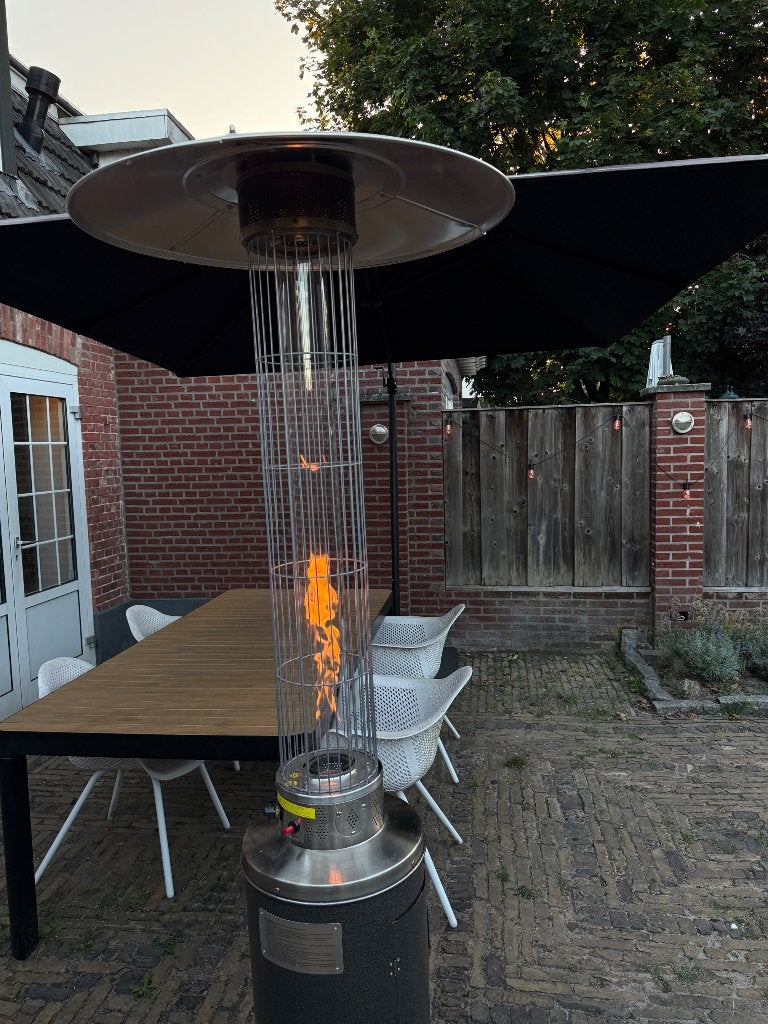 Eurom Flame Heater 9000 | incl. Gekeurde gasfles half vol, Tuin en Terras, Terrasverwarmers, Ophalen, Waterbestendig, Nieuw, Vloer