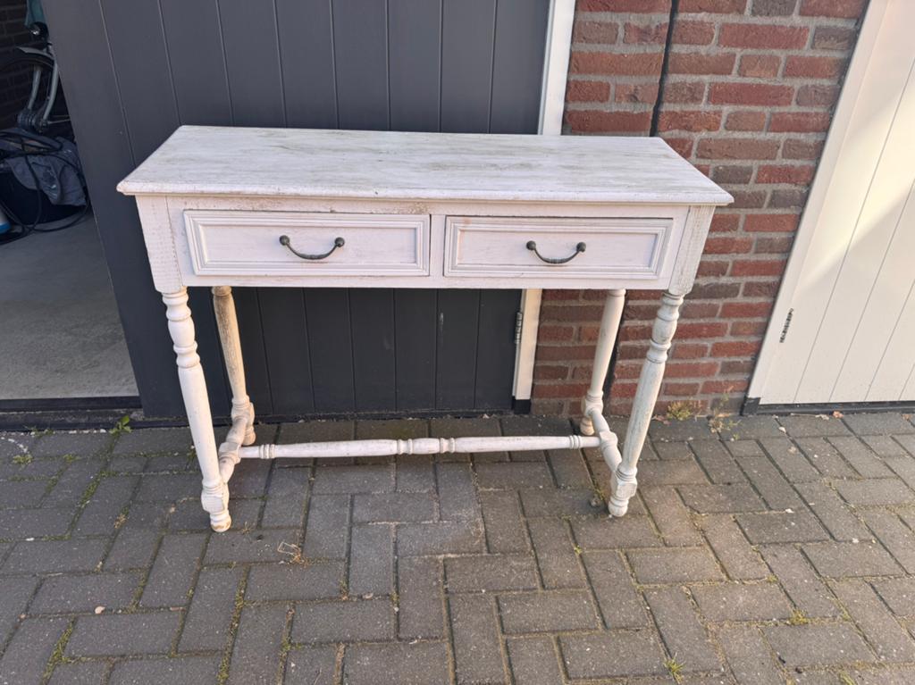 Leuk side tafeltje, Ophalen, Gebruikt, 100 tot 150 cm, Overige houtsoorten