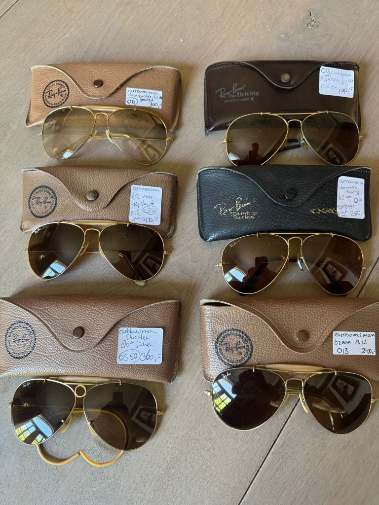 Vintage B&L Ray-Ban outdoorsman zonnebrillen diverse, Sieraden, Tassen en Uiterlijk, Ray-Ban USA, Zonnebril, Overige kleuren, Ophalen of Verzenden