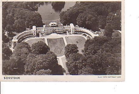 Ansichtkaart 	Baarn	Paleis Soestdijk	luchtfoto, Verzenden, 1940 tot 1960, Gelopen, Utrecht