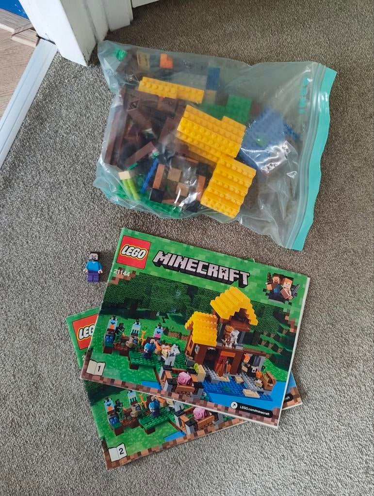 Lego Minecraft 21144 en 21141, Ophalen of Verzenden, Zo goed als nieuw