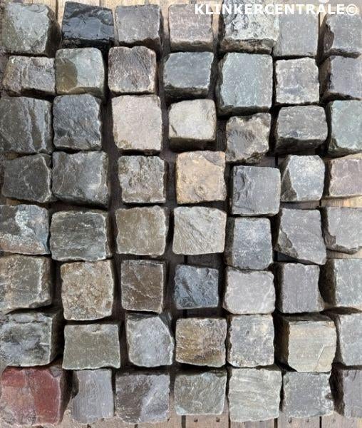 KORTING 875m2 grijs antraciet Portugees graniet natuursteen, Tuin en Terras, Bij dit gebruikte product niet te achterhalen, Gebruikt