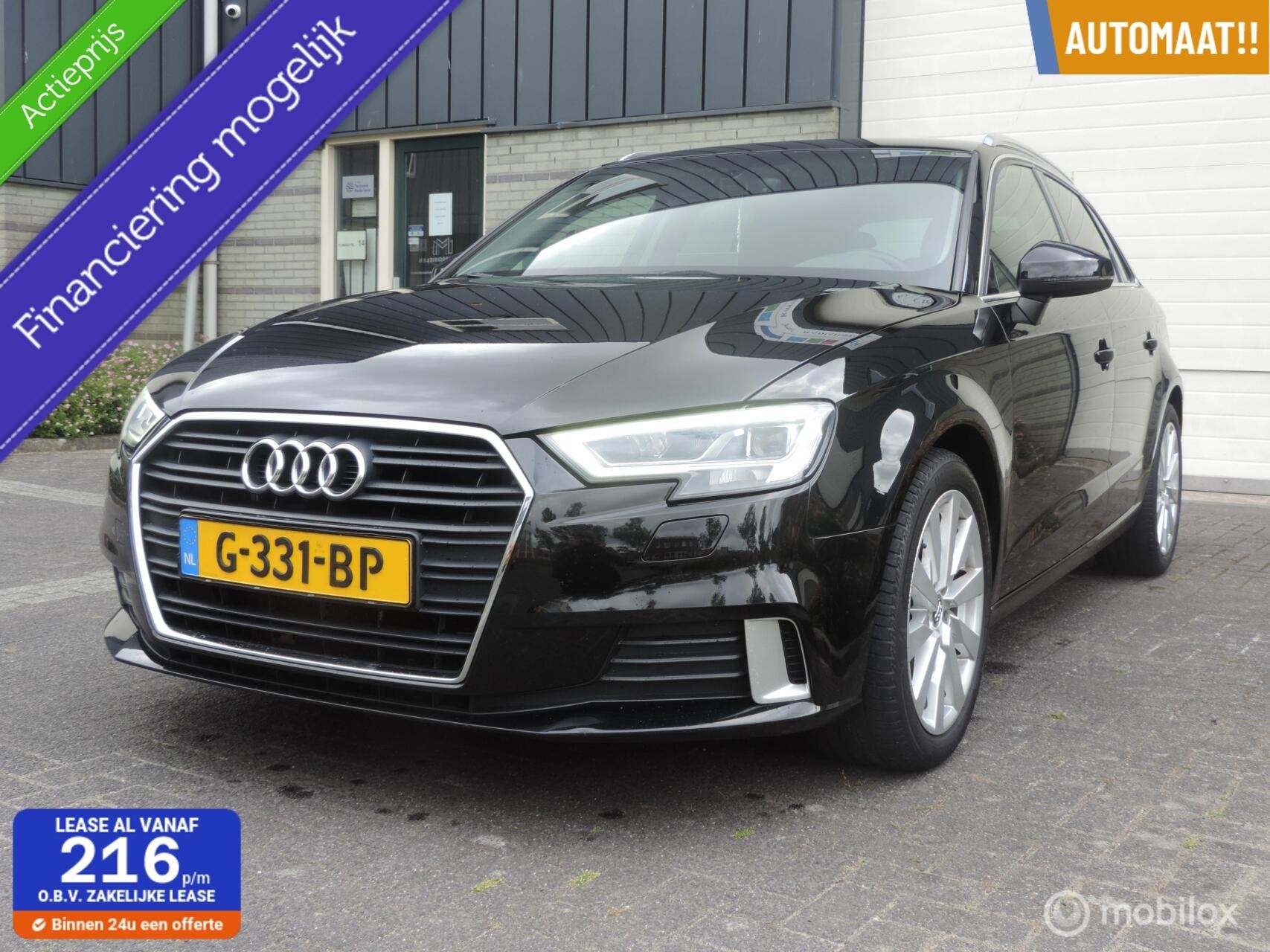 Audi A3 Sportback 30 TFSI Design Pro Line S-Tronic Automaat!, Gebruikt, 116 pk, Zwart, Origineel Nederlands