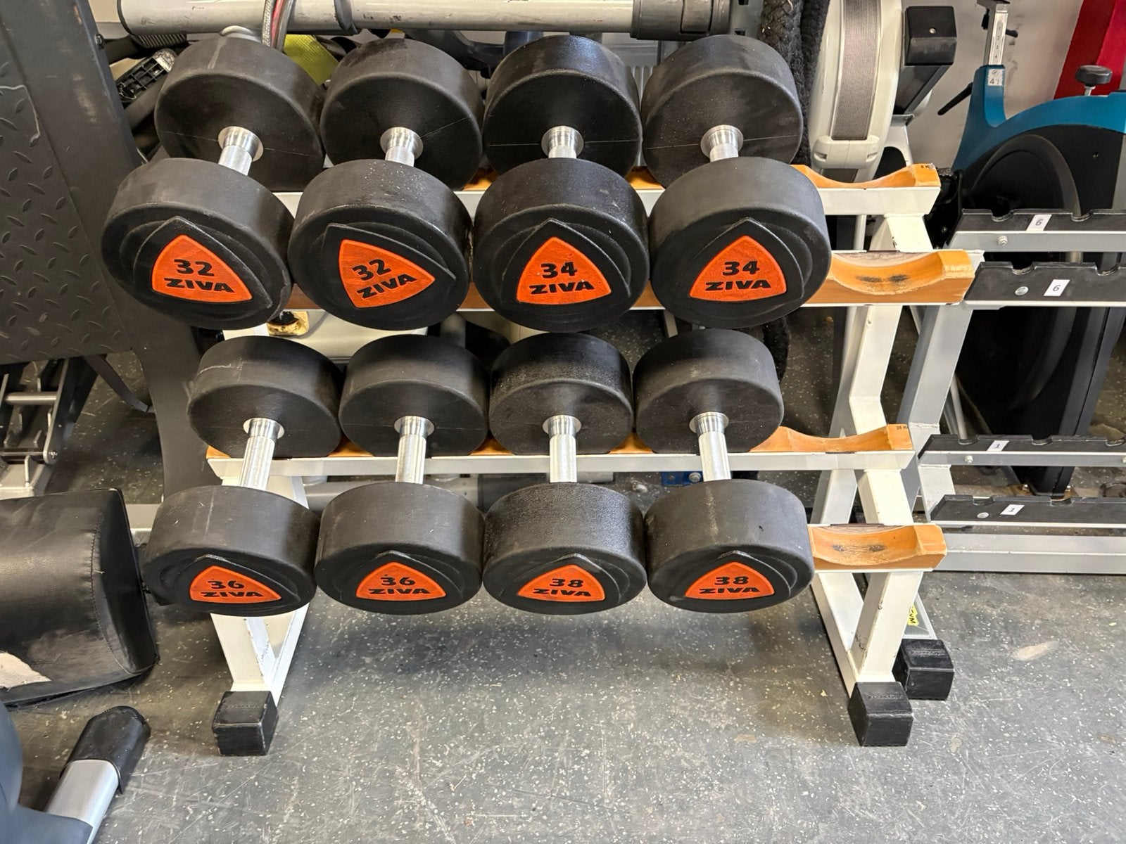 Ziva pu rubberen dumbbells 32-34-36 kg gewichten, Dumbbell, Ziva, Gewichten, Ophalen of Verzenden