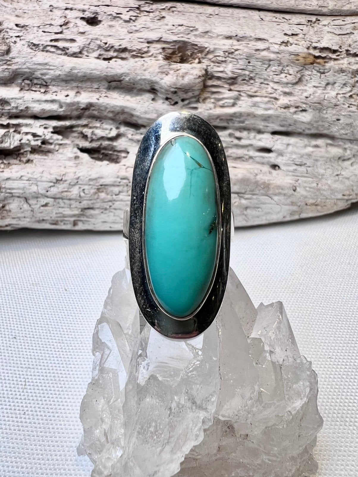 Zilveren ring met chrysopraas, 19 tot 20, Nieuw, Ophalen of Verzenden, Met edelsteen