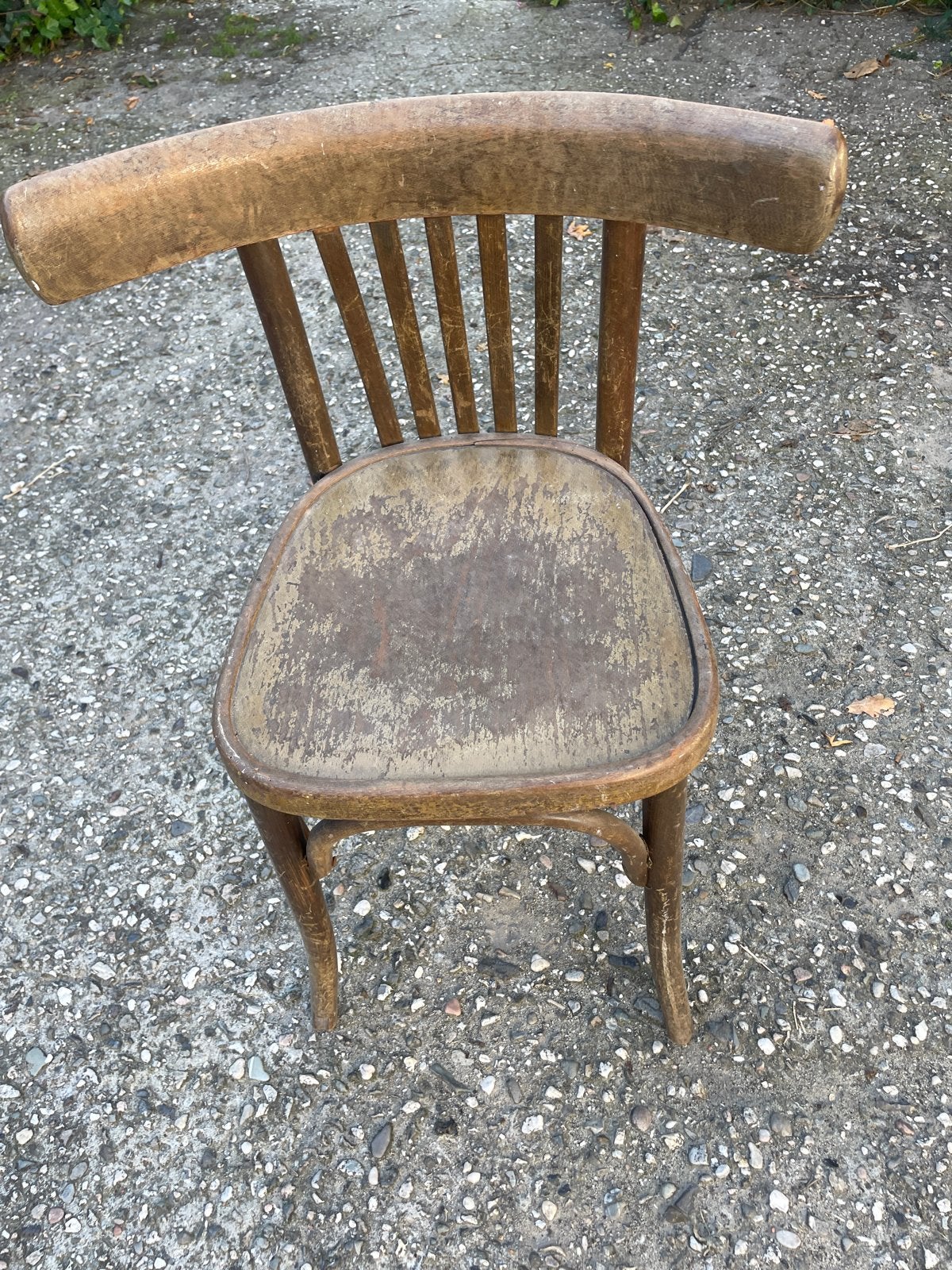 Vintage houten caféstoel, Ophalen