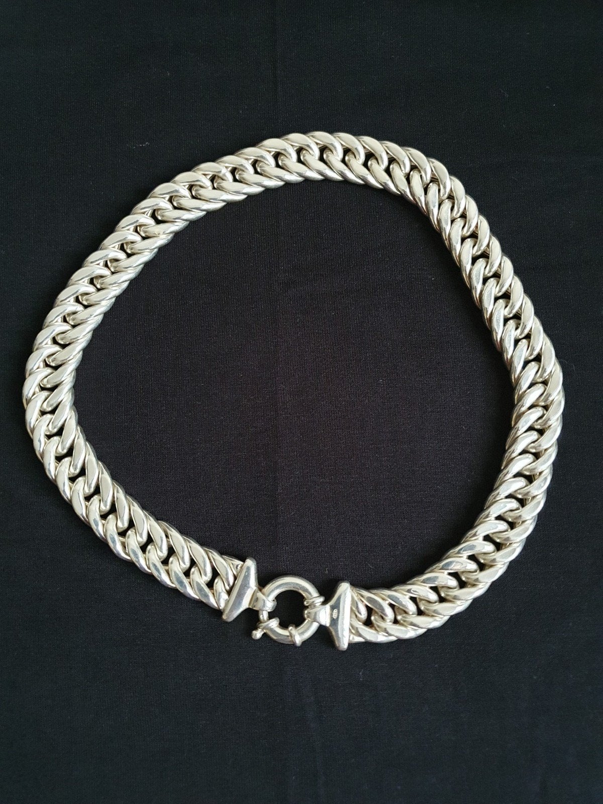 45cm zilveren ketting, Ophalen of Verzenden, Zo goed als nieuw, Zilver, Zilver
