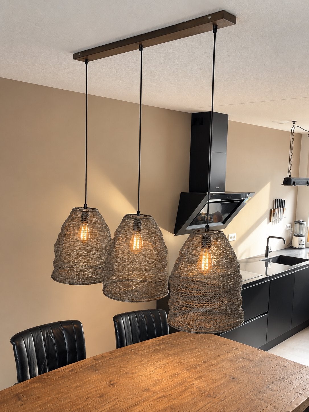 Light & Living hanglamp metaal gaas, Ophalen, Zo goed als nieuw, Metaal