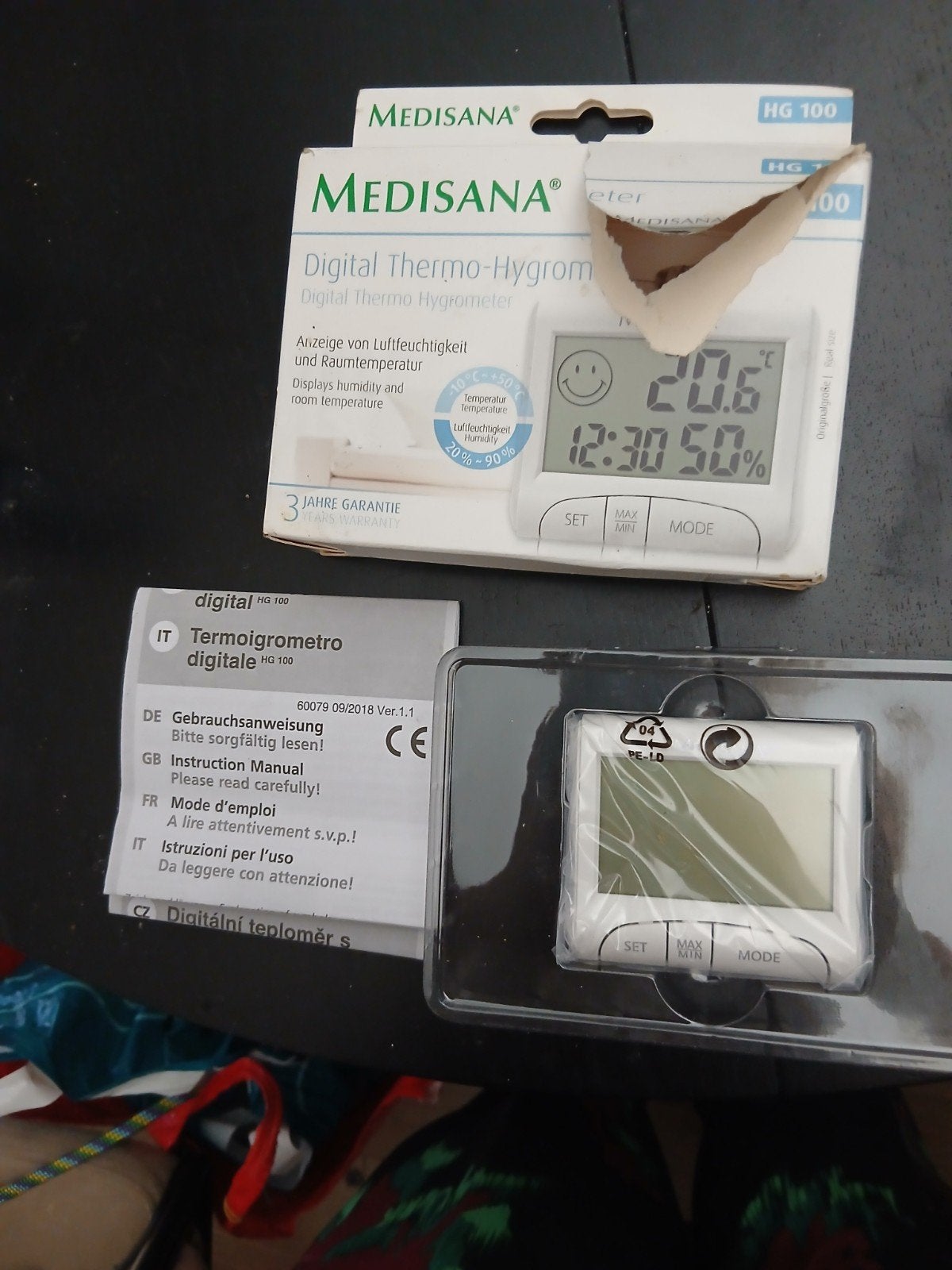 Medisana Digitale Thermo-Hygrometer HG 100, Digitaal display, Kunststof, Nieuw, Ophalen of Verzenden