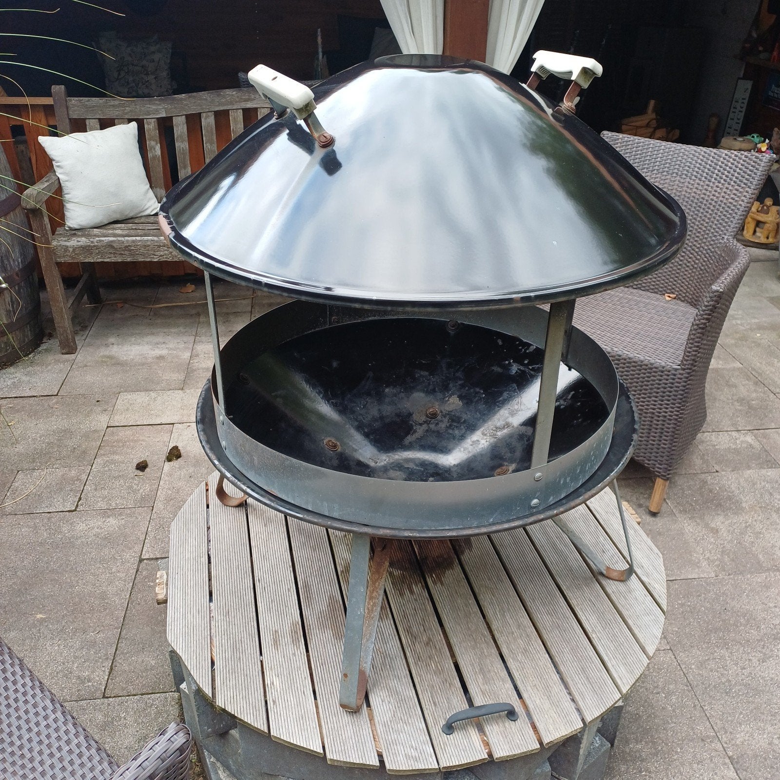 Weber Fireplace, Tuin en Terras, Vuurkorven, Ophalen, Gebruikt