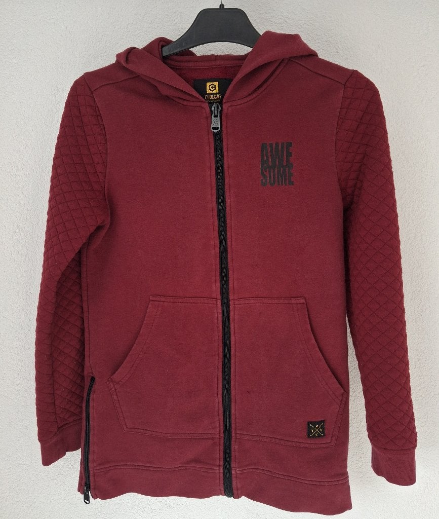 Stoer Donkerrood CoolCat Sweatvest – Maat 146/152, Gebruikt, Trui of Vest, Coolcat, Ophalen of Verzenden