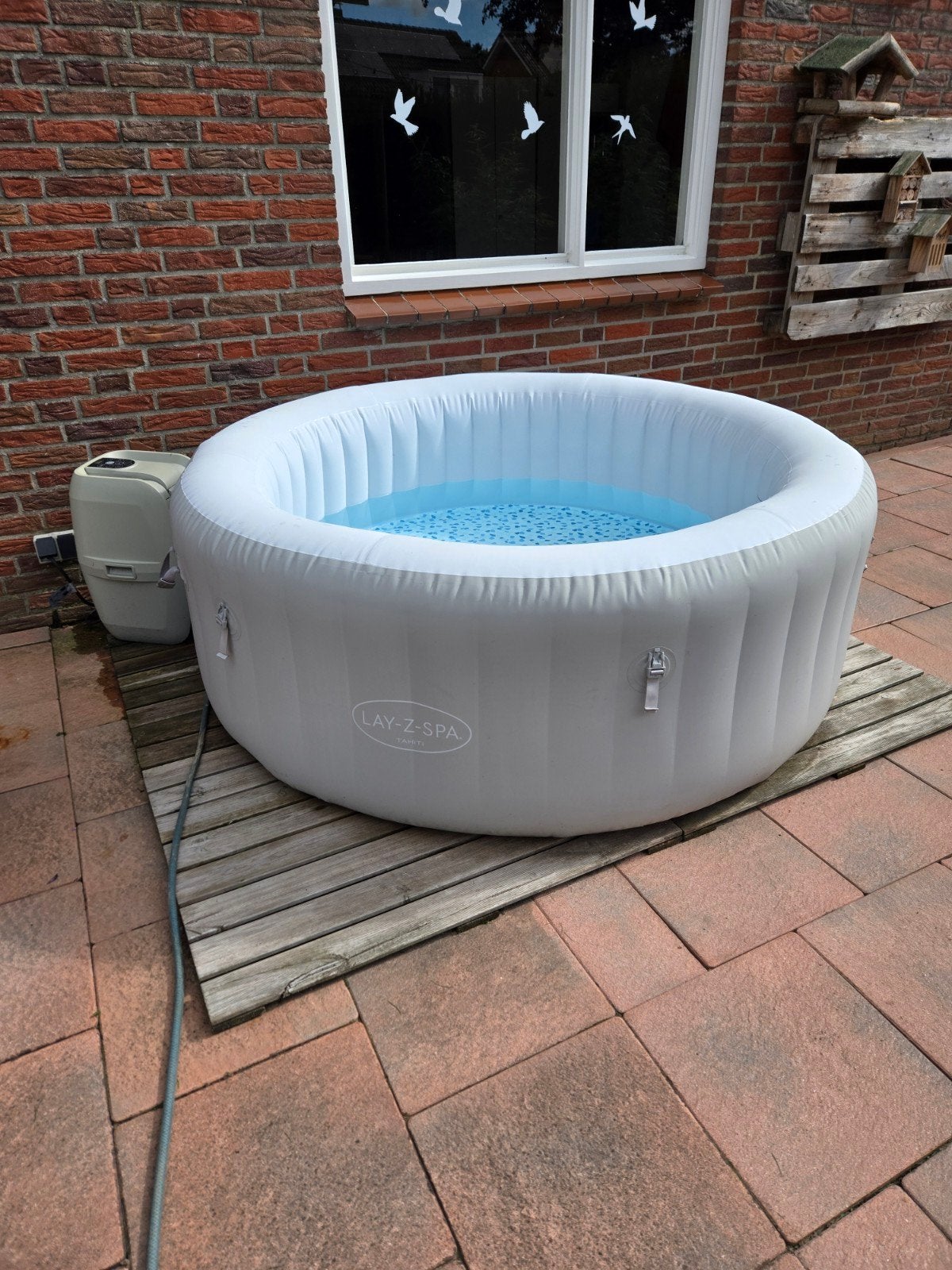Te koop opblaasbare jacuzzi, Ophalen, Gebruikt, Filter, Opblaasbaar