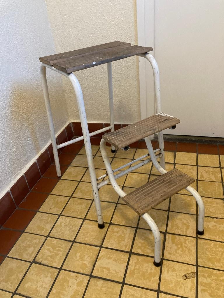 Vintage trapkruk vintage keukentrapje, Huis en Inrichting, Krukjes, Ophalen, Gebruikt, Hout