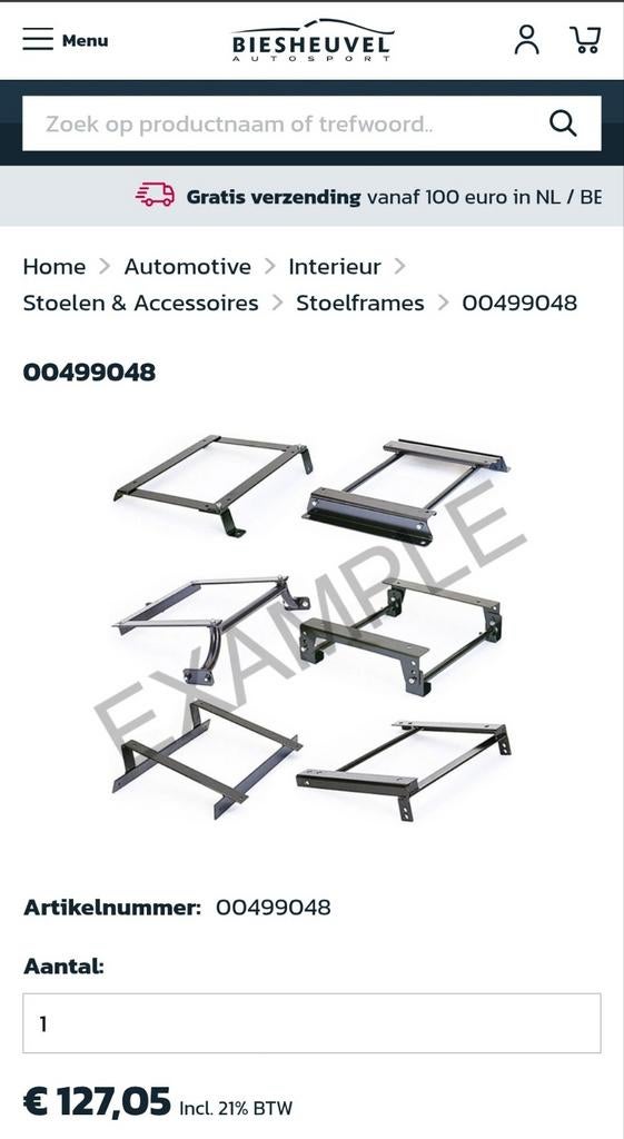 Sparco Stoelsteun voor Opel Ascona, Auto-onderdelen, Interieur en Bekleding, Ophalen of Verzenden, Nieuw, Opel