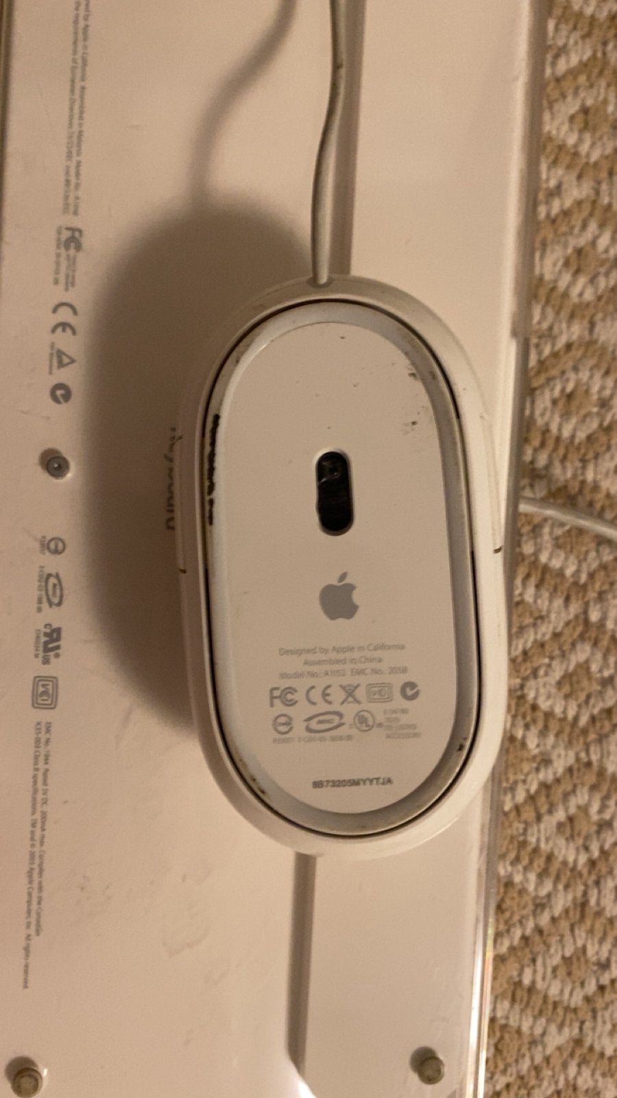 Apple toetsenbord met muis!, Computers en Software, Toetsenborden, Ophalen, Zo goed als nieuw, Toetsenbord en muis-set