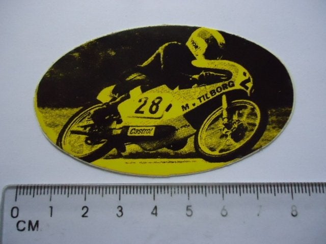sticker oud Kreidler M Tilborg motorrace motorsport vintage, Ophalen of Verzenden, Zo goed als nieuw, Bedrijf of Vereniging