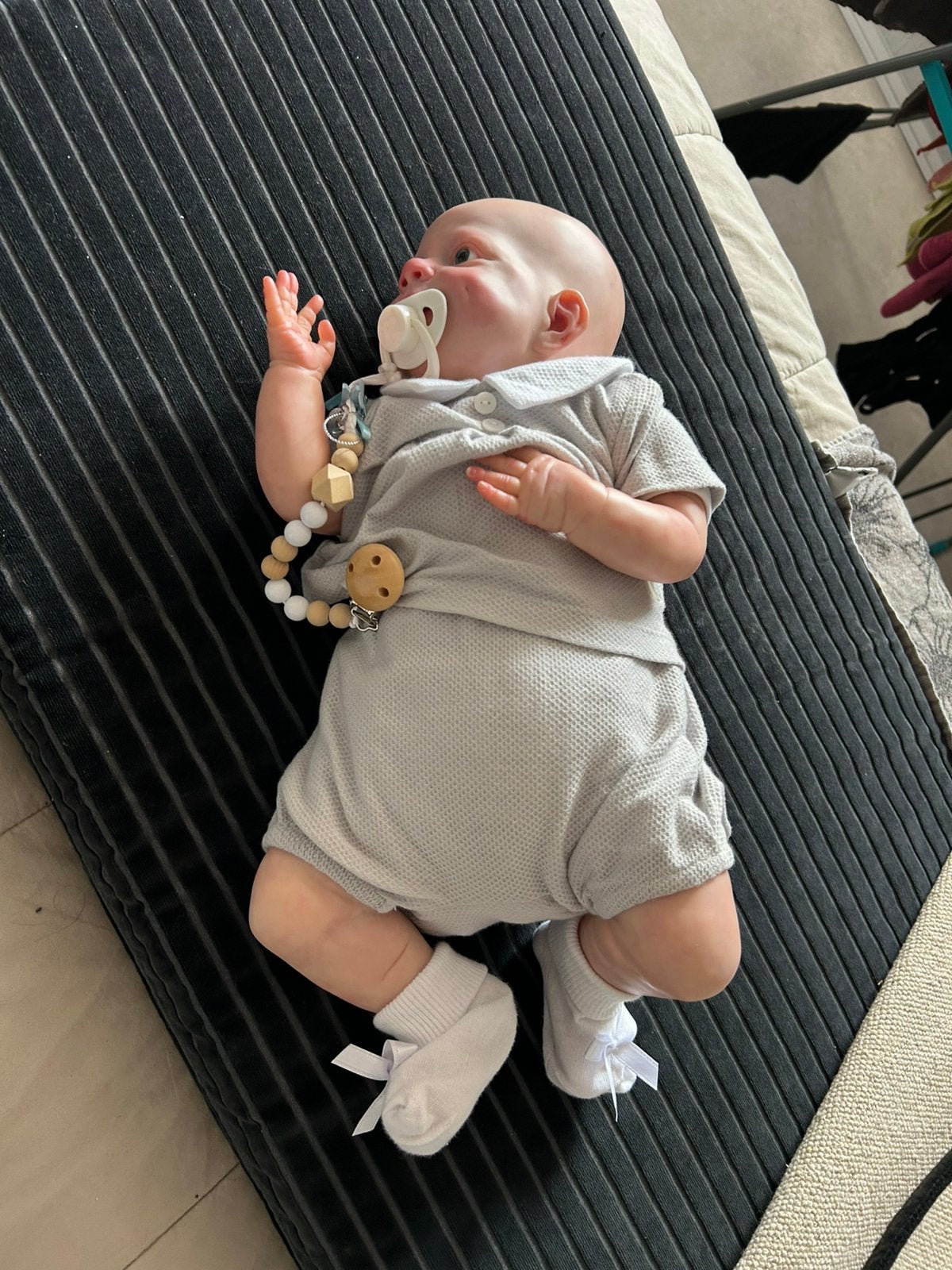 Mooie reborn baby 50cm open oogjes ogen, Verzamelen, Poppen, Ophalen of Verzenden, Nieuw, Babypop, Levensecht of Reborn