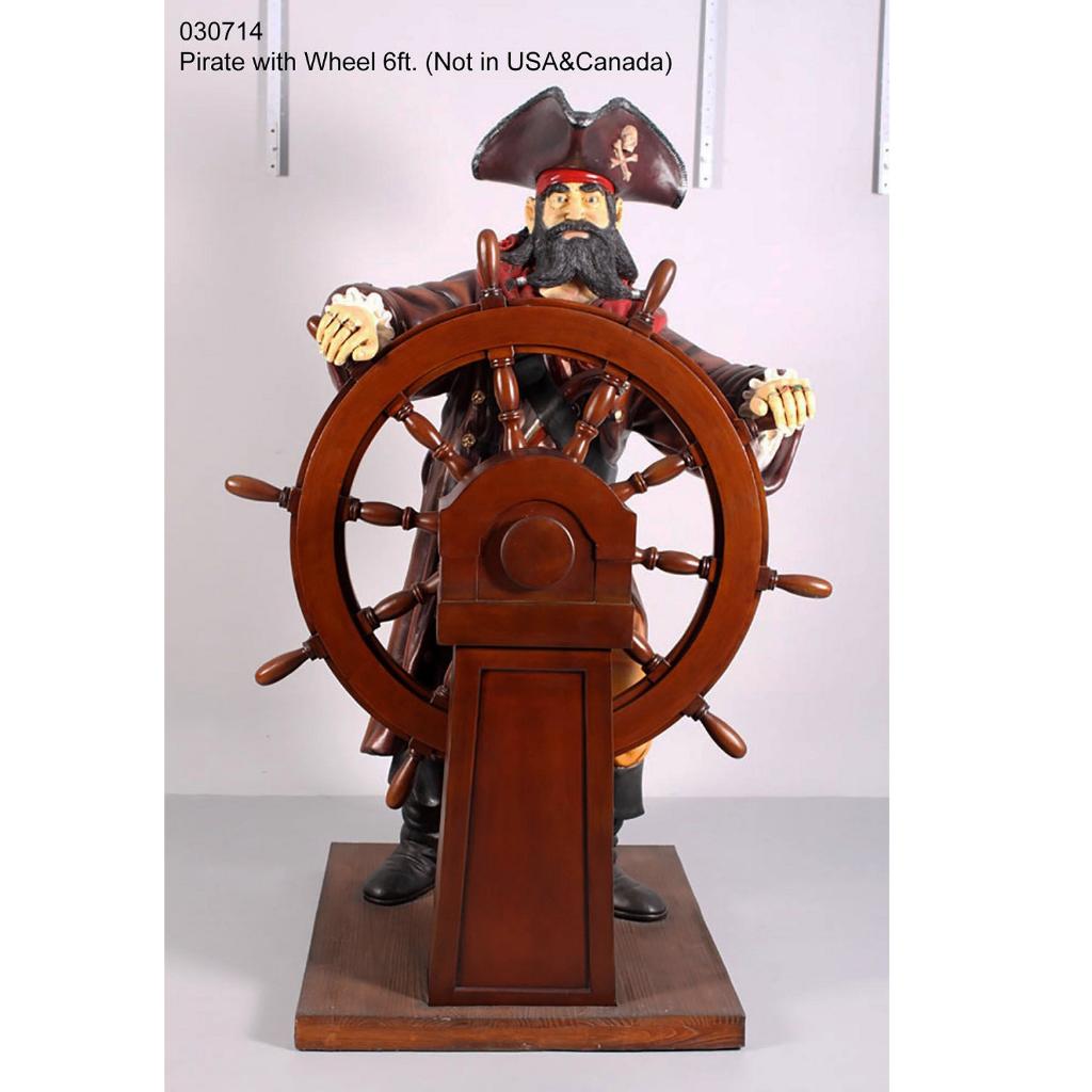 Piratenbeeld 199 cm - piraat polyester beeld, Verzamelen, Beelden en Beeldjes, Ophalen, Nieuw
