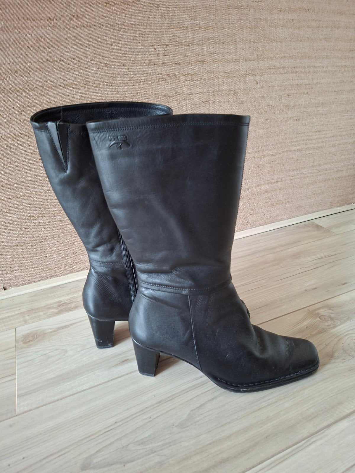 Pikolinos Zwarte Leren Laarzen Maat 41, Kleding | Dames, Hoge laarzen, Zwart, Ophalen of Verzenden, Gedragen