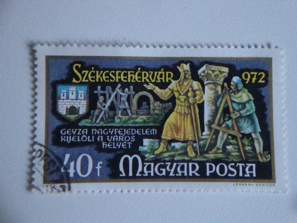 Postzegel 40 Forint Hongarije., Verzenden, Gestempeld