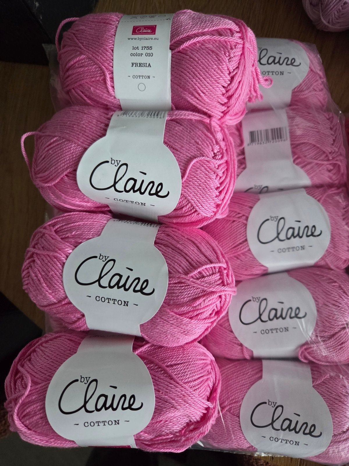14 bolletjes By Claire Fresia katoen garen roze, Ophalen of Verzenden, Nieuw, Breien of Haken, Wol of Garen