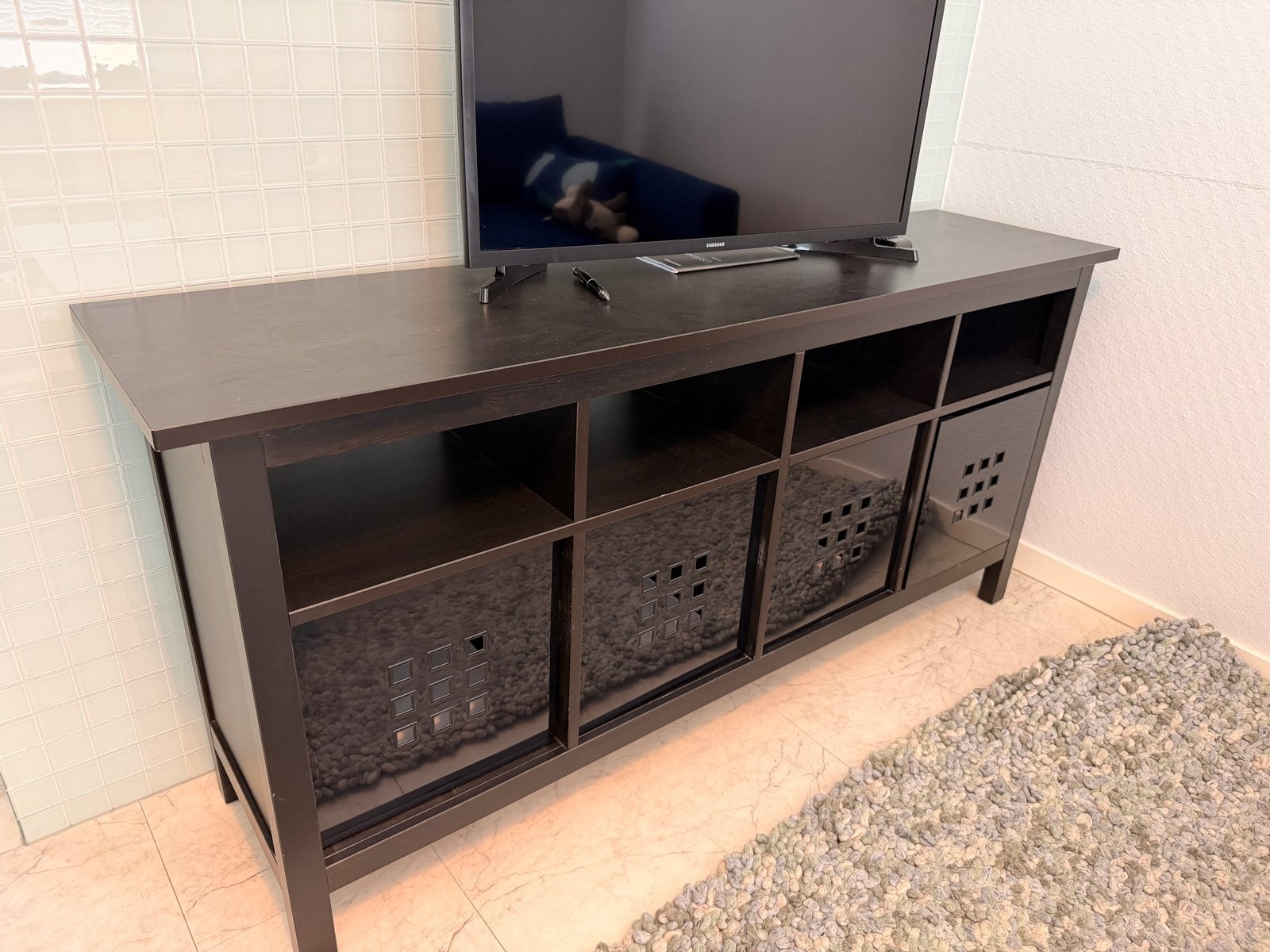 IKEA Kallax Dressoir Zwart - Ruime Opbergkast, Huis en Inrichting, Kasten | Televisiemeubels, Gebruikt, 100 tot 150 cm, Ophalen of Verzenden