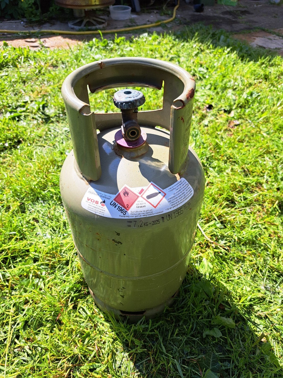 Lege gasfles 7.2 KG - Ideaal voor BBQ of camping, Ophalen, Gebruikt, Onbekend