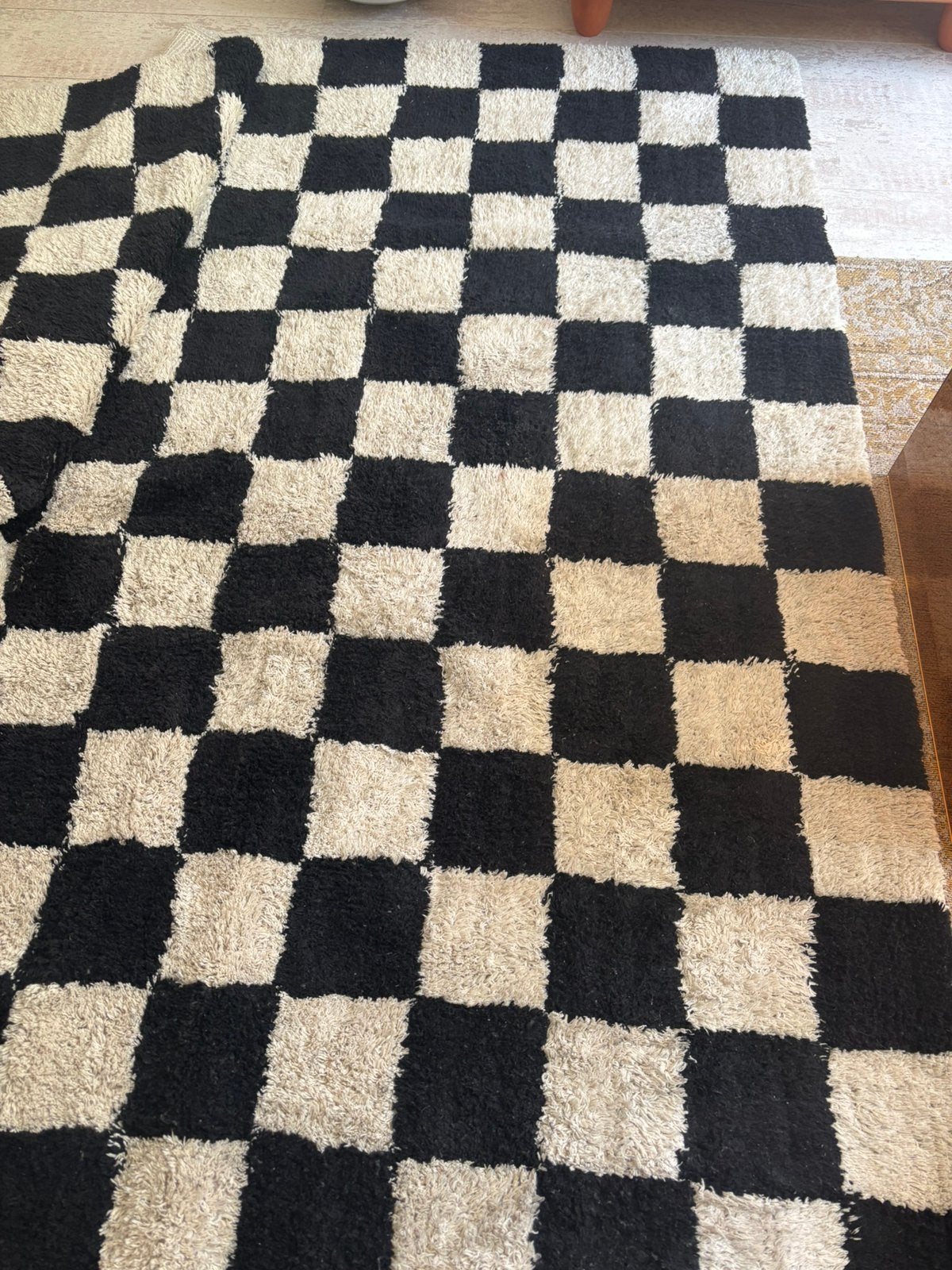Geblokt vloerkleed, 100 tot 150 cm, Ophalen of Verzenden, Zo goed als nieuw, 150 tot 200 cm