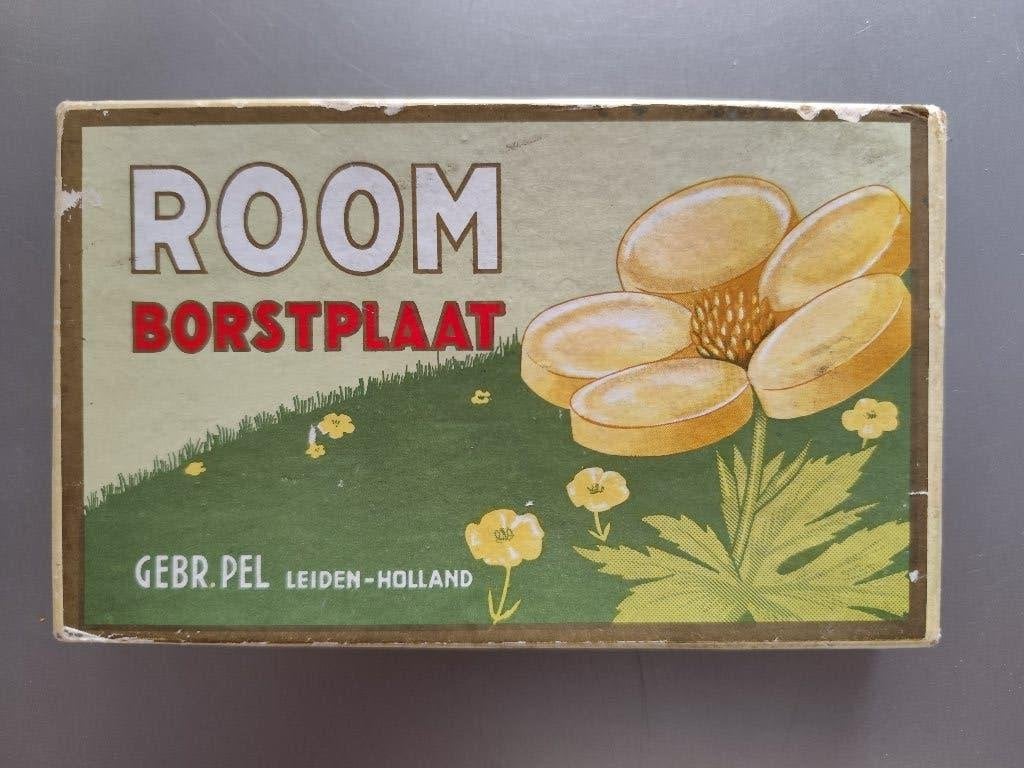 ANTIEK DOOSJE ROOM BORSTPLAAT - BEBR.PEL - LEIDEN, Verzamelen, Ophalen of Verzenden, Zo goed als nieuw, Verpakking