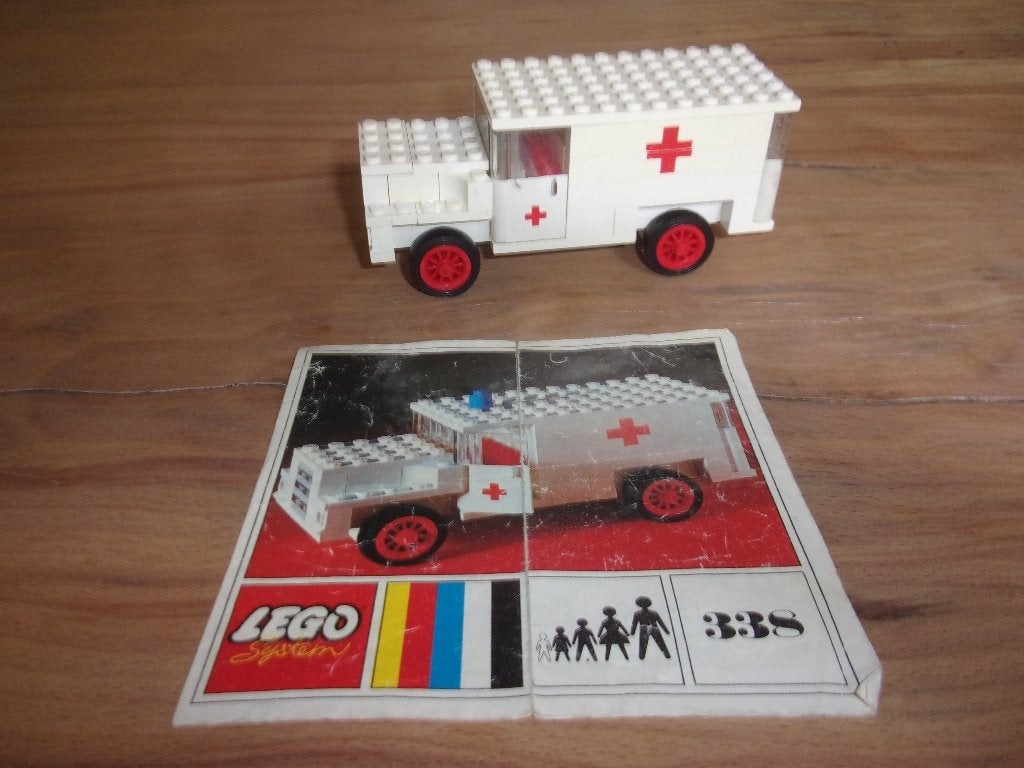 Lego Legoland 338-1 Ambulance uit 1970, Gebruikt, Lego, Compleet, Ophalen of Verzenden