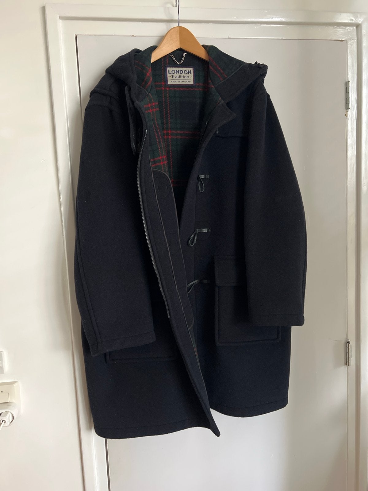 London Tradition Duffle Coat - Diep Donkerblauw met Capuchon, Kleding | Heren, Ophalen of Verzenden, Zo goed als nieuw, Maat 56/58 (XL)