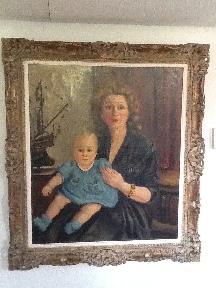Schilderij: Moeder met kind, met of zonder lijst, Ophalen, Ingelijst, Portret of Personen
