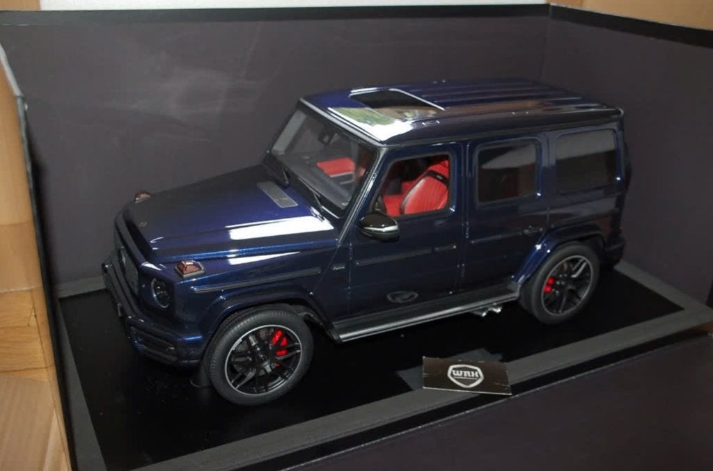 UNIEK !! 1:8 Minichamps MERCEDES G63 AMG 2018 blue LTD99 WRH, Hobby en Vrije tijd, Modelauto's | 1:5 tot 1:12, Ophalen, Nieuw