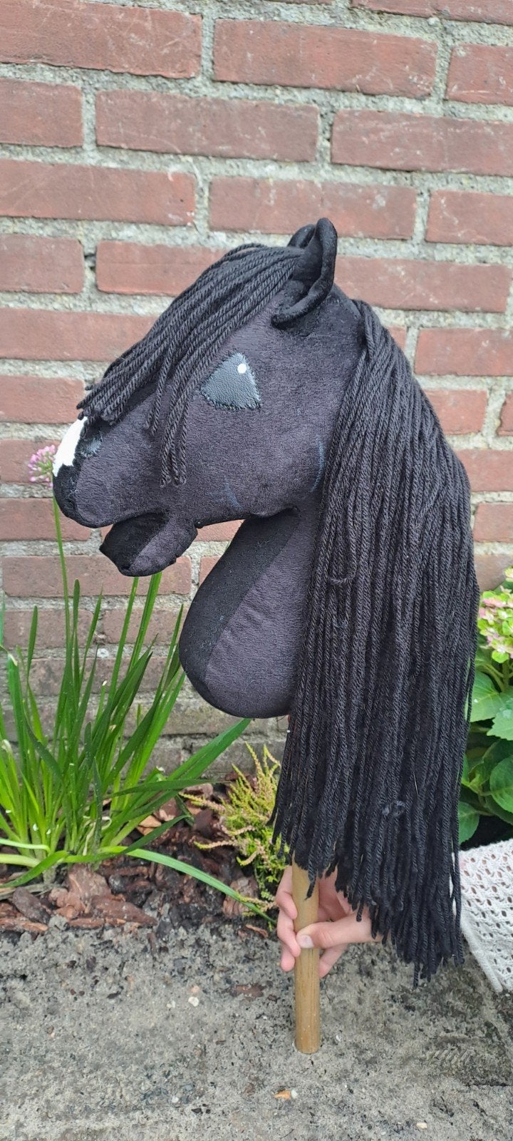 Zwart Hobbyhorse / Stokpaard - Handgemaakt, Ophalen, Gebruikt, Jongen of Meisje
