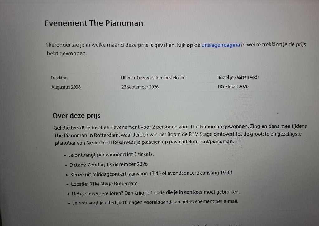 The pianoman, Tickets en Kaartjes, Twee personen