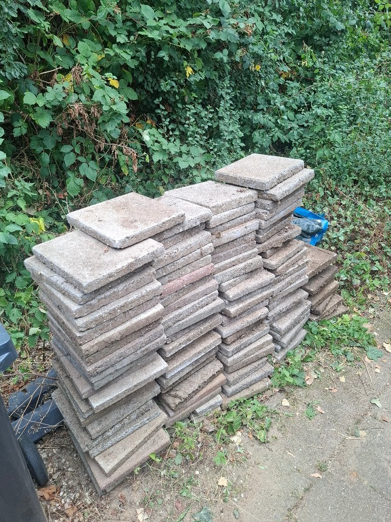 Gratis gebruikte terrastegels, Ophalen, Overige materialen, Gebruikt, 5 tot 10 m²