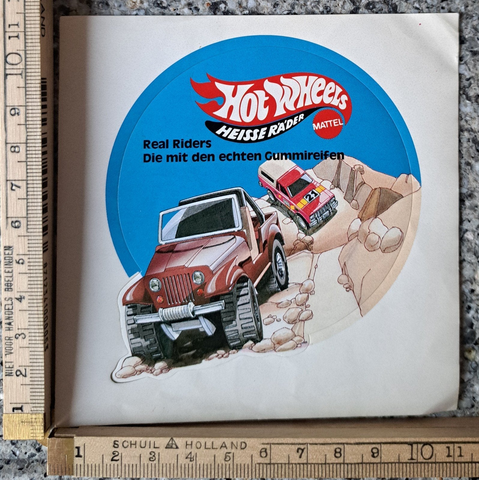 Vintage sticker HotWheels Mattel Duitse sticker, Verzamelen, Ophalen of Verzenden, Zo goed als nieuw