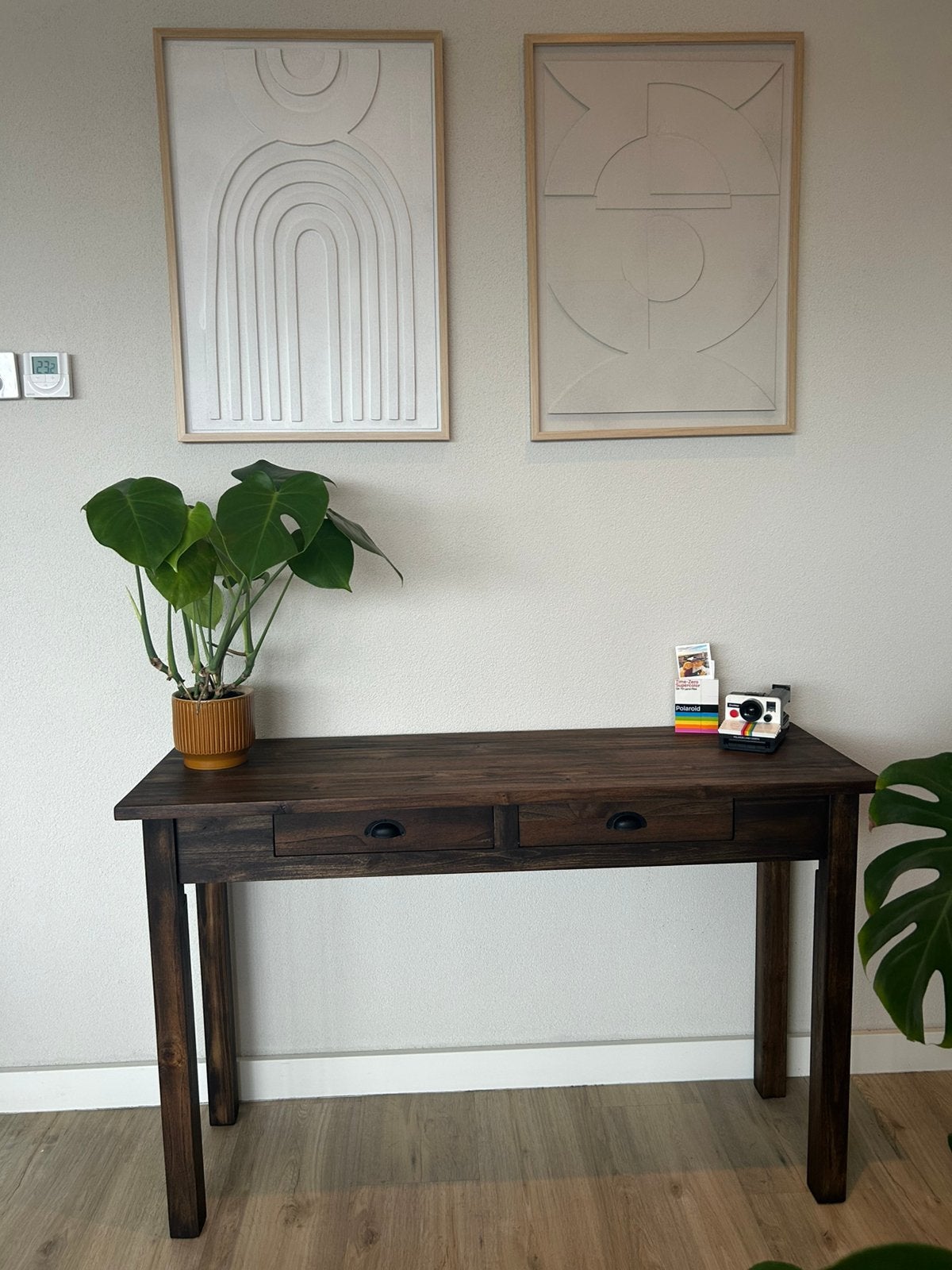 Sidetable donker hout, Huis en Inrichting, Tafels | Sidetables, Ophalen, 100 tot 150 cm, Zo goed als nieuw, Landelijk, Japandi