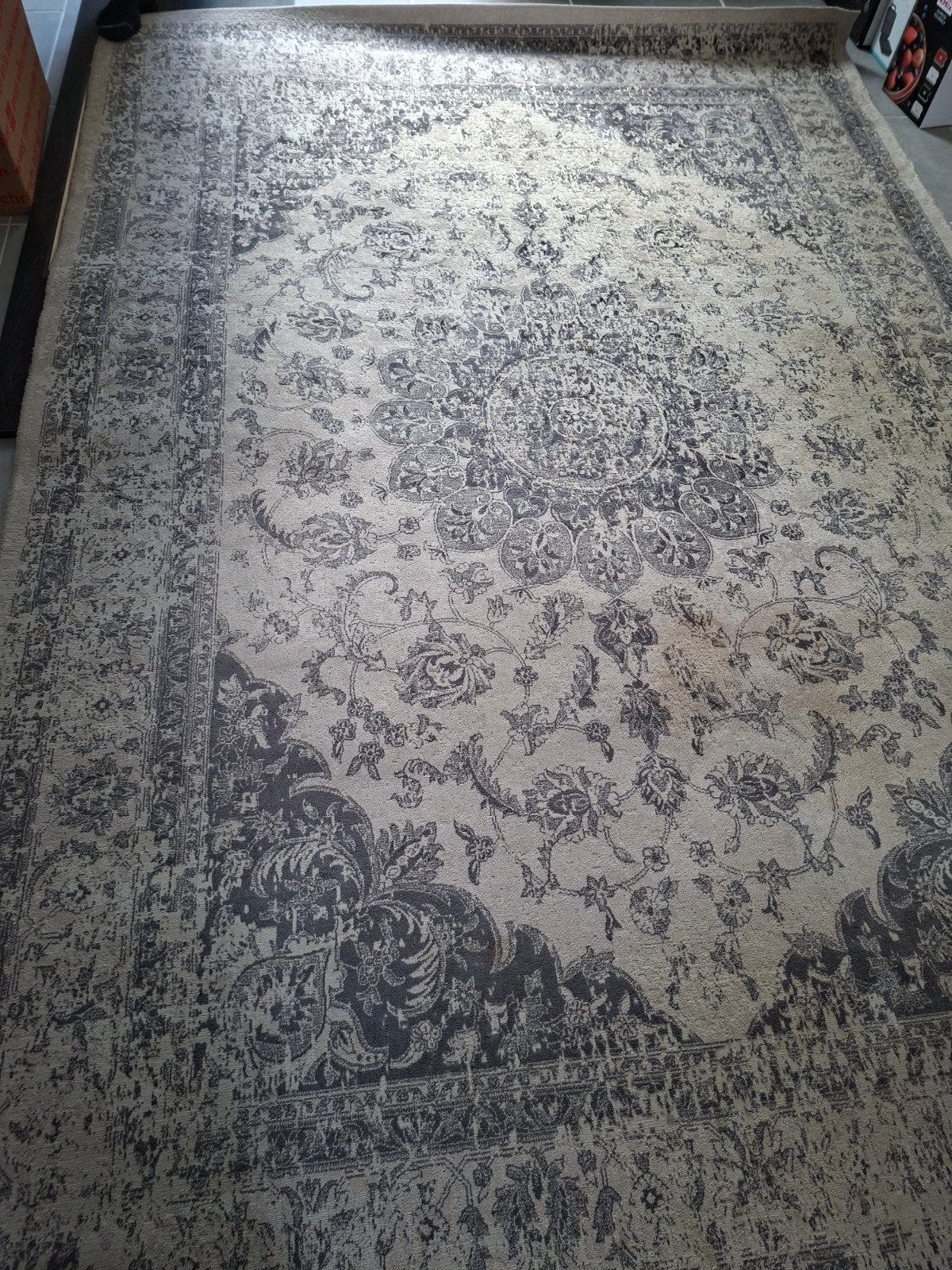 Sentito Vloerkleed 200x280 cm - Antraciet/Beige, Ophalen, Gebruikt, Beige, 200 cm of meer